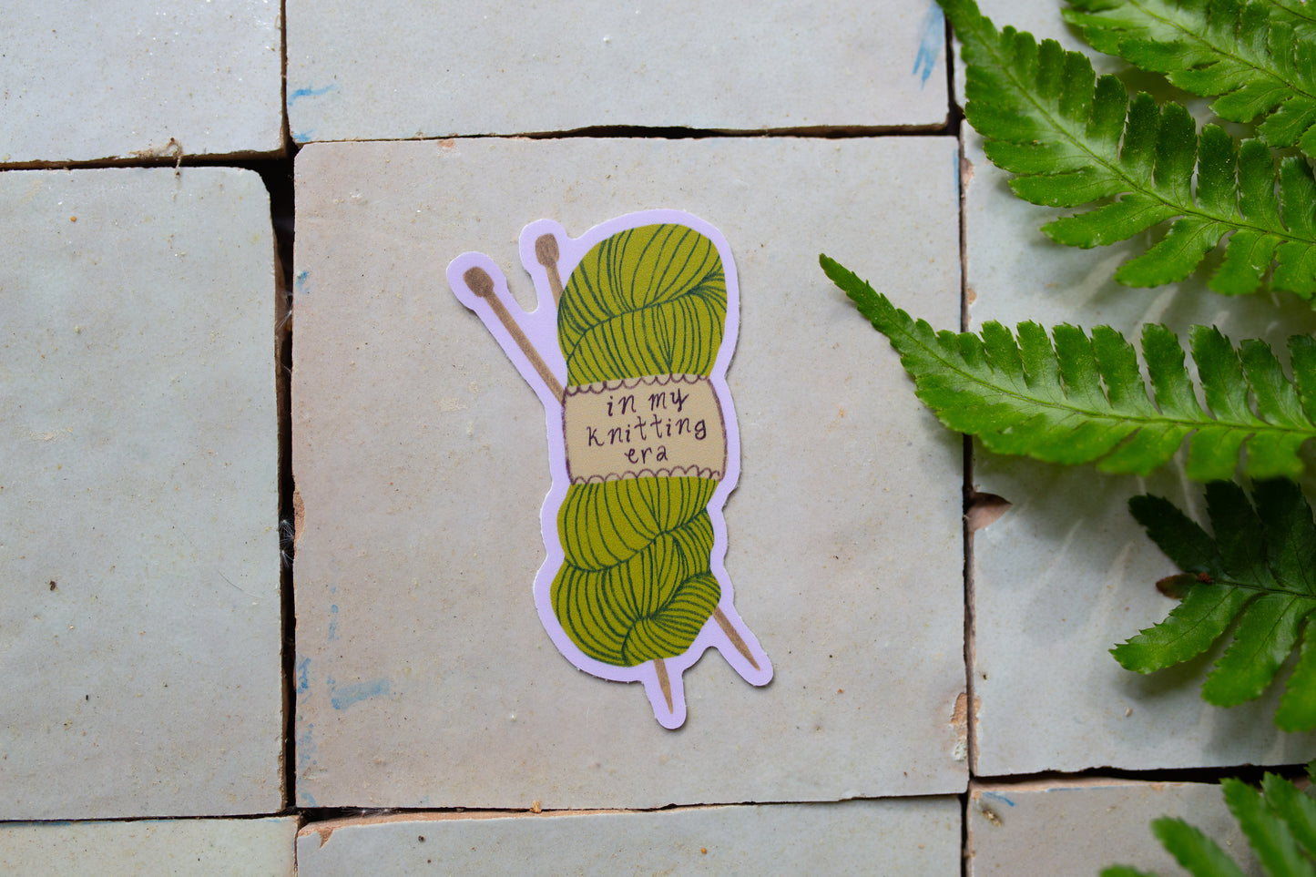 In My Knitting Era Sticker