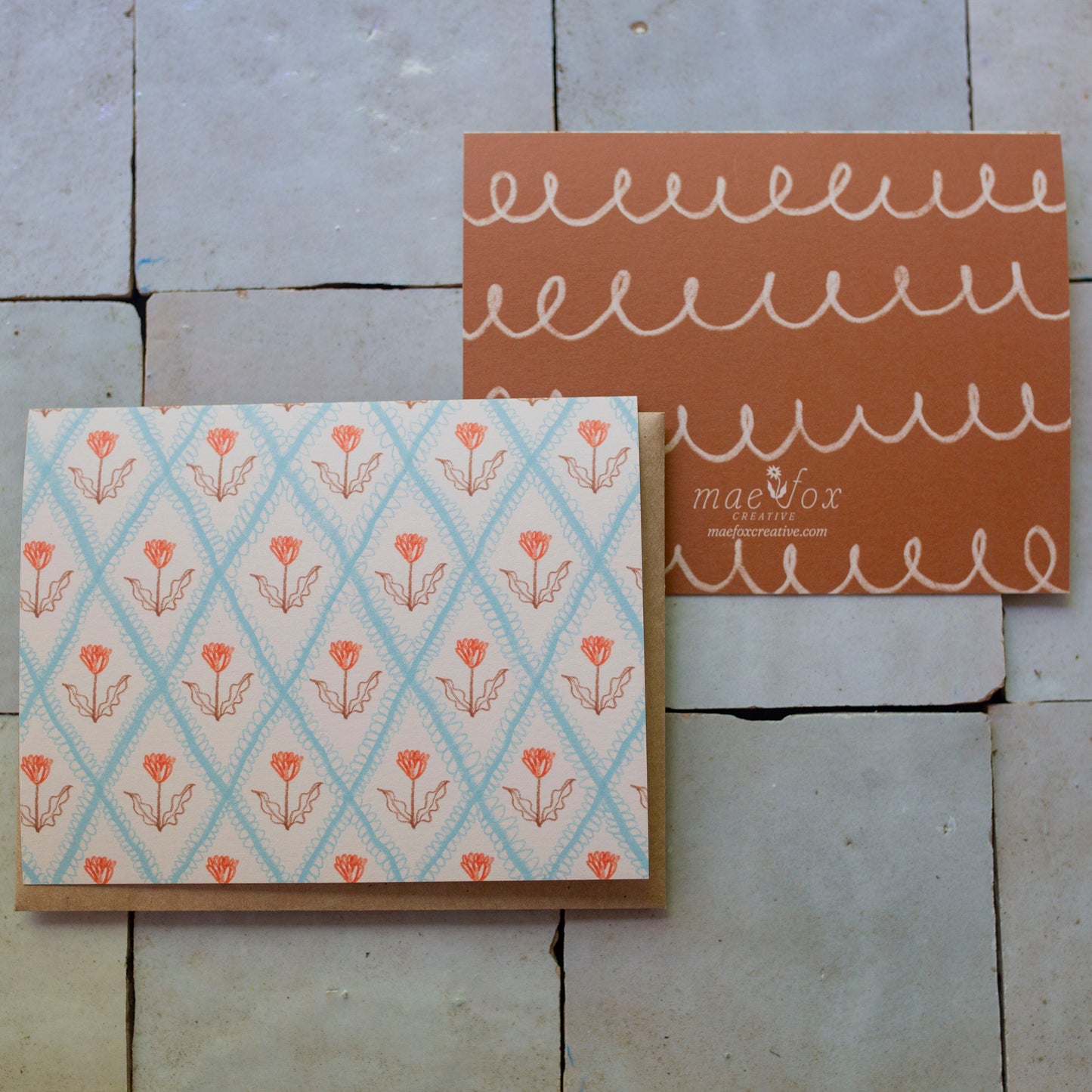 Floral Greeting Cards | Set of 6 Blank Cards A2
