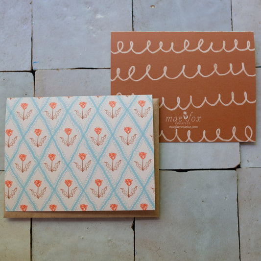 Floral Greeting Cards | Set of 6 Blank Cards A2
