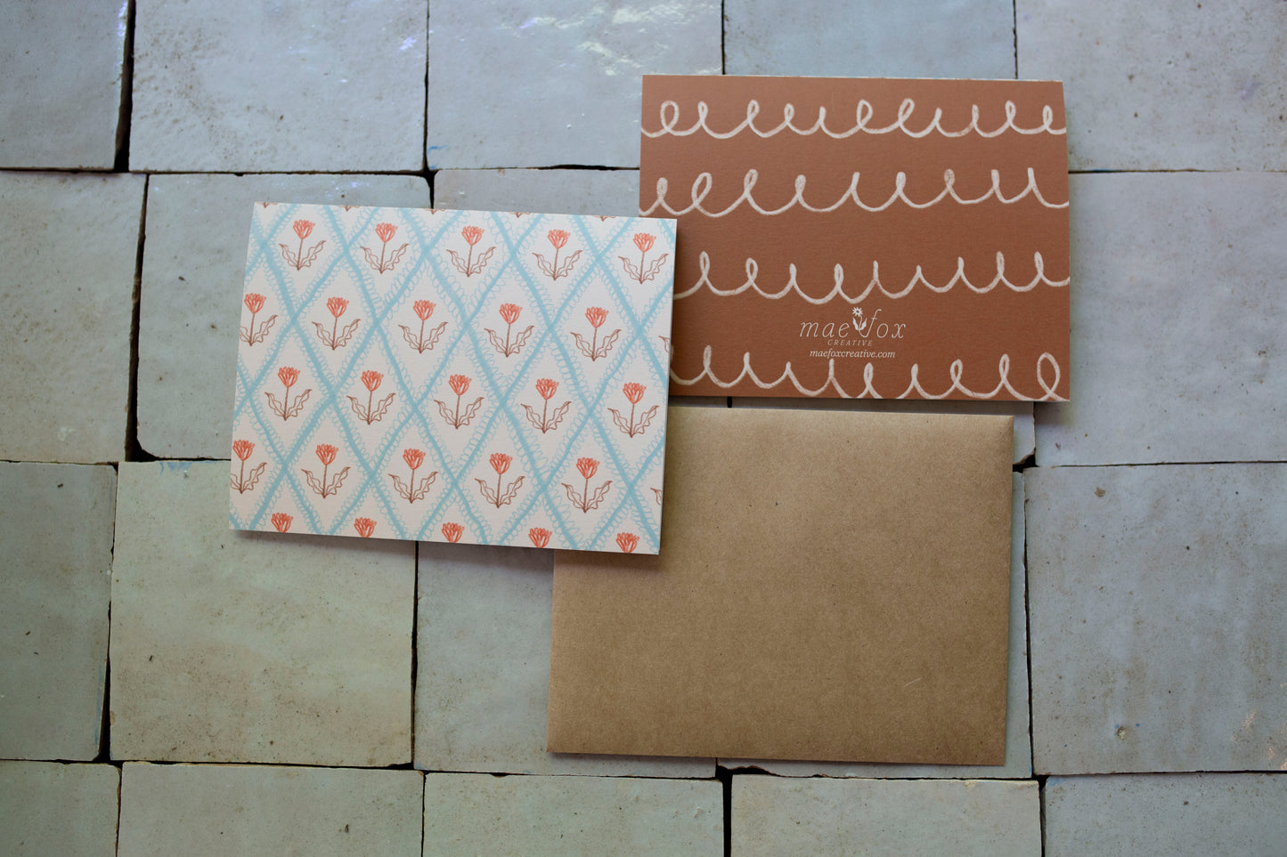 Floral Greeting Cards | Set of 6 Blank Cards A2