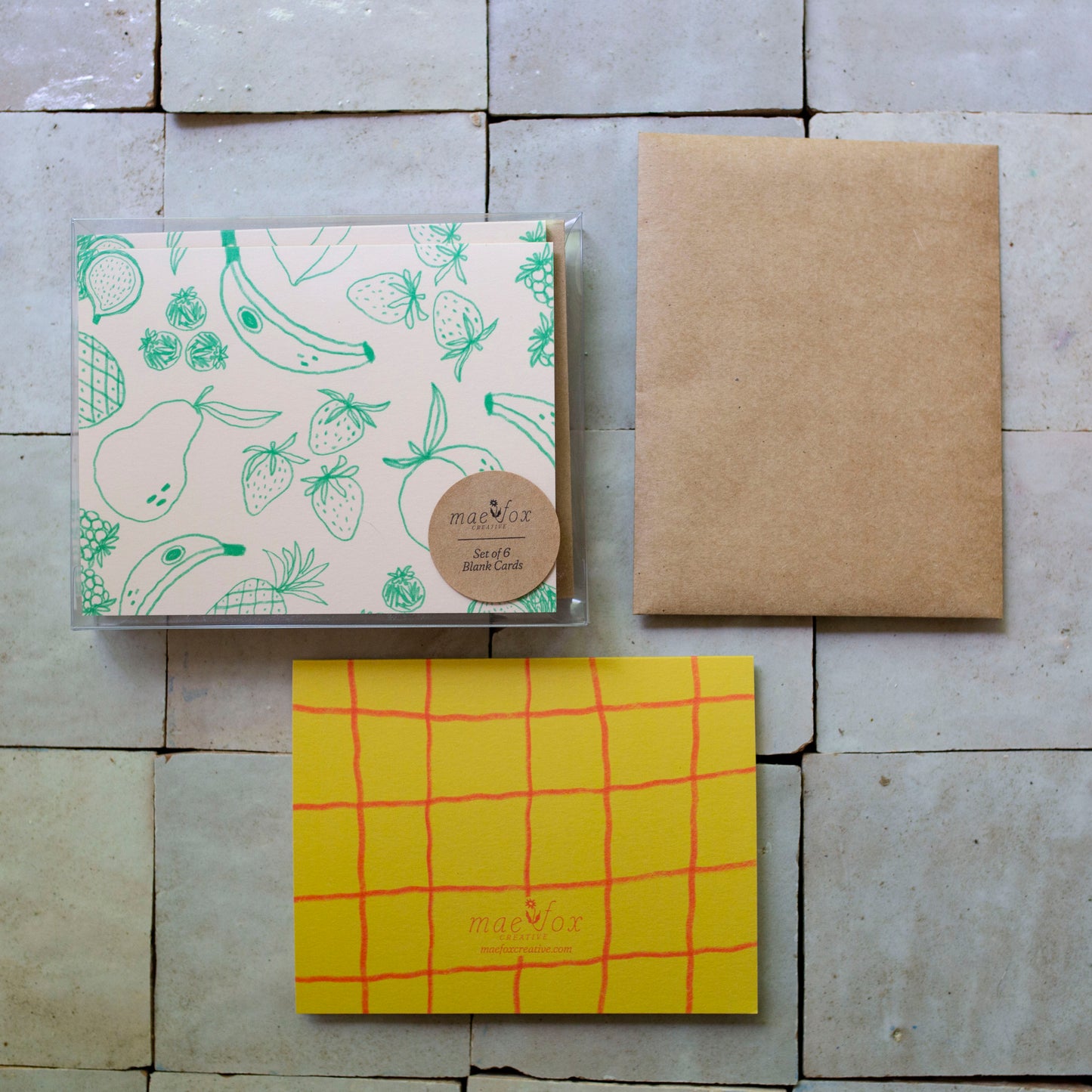 Fruit Greeting Cards | Set of 6 Blank Cards A2