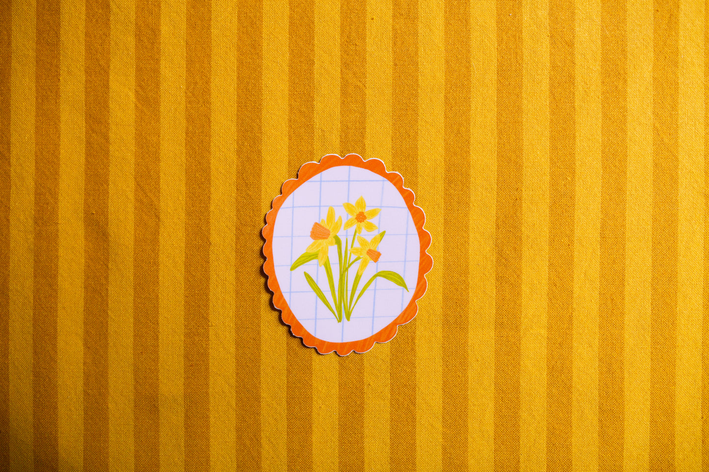 Scallop Framed Daffodil Sticker