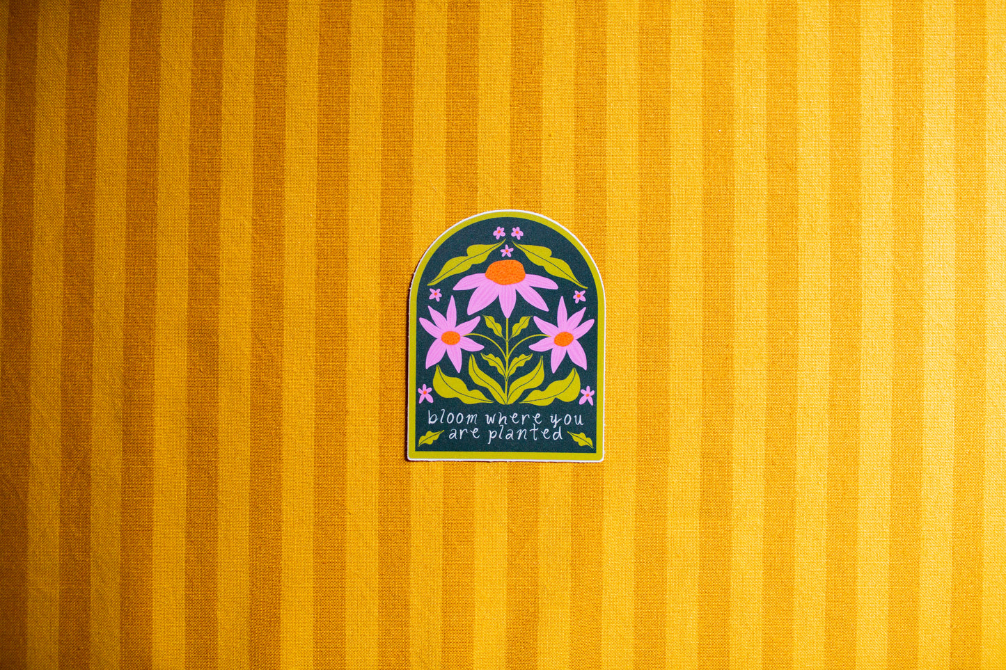 Bloom Where You Are Planted Sticker - Dark Green