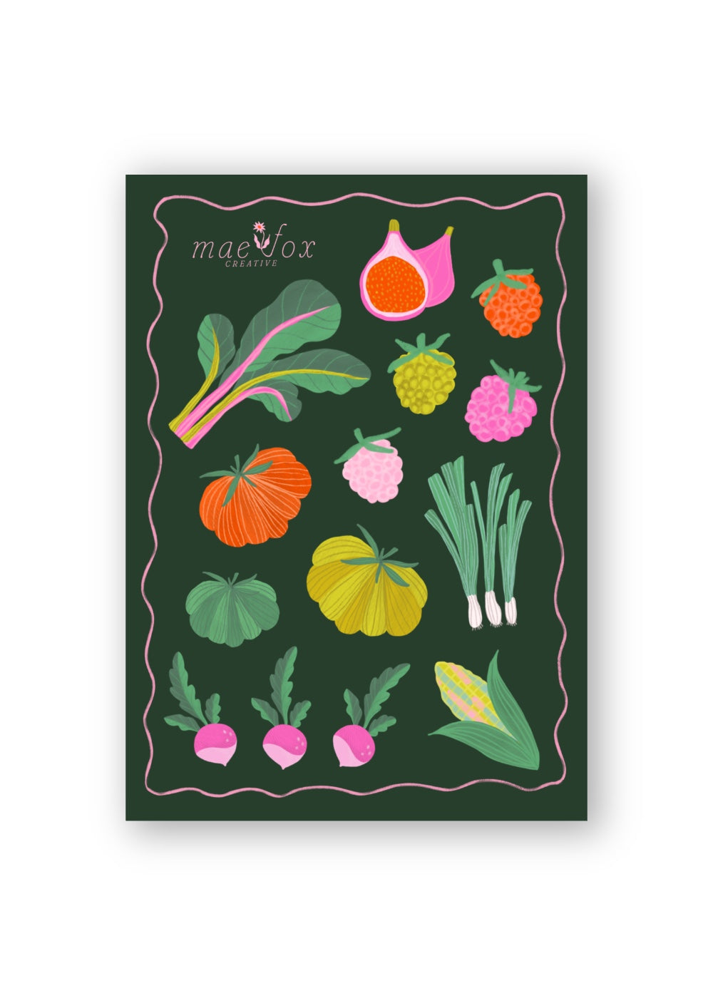 Homegrown Vegetables 5x7 Sticker Sheet