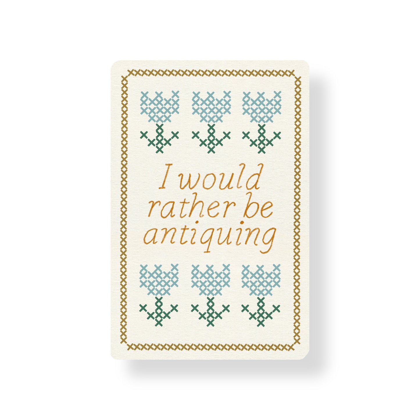 I'd Rather Be Antiquing Vinyl Sticker 3" | Cozy Cottage Core Antiquing Sticker Gift for Thrifters Who Love Thrifting