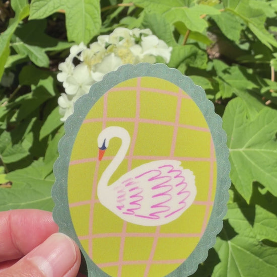 video of a swan sticker